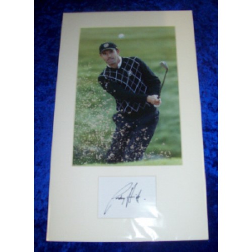 Padraig Harrington Mounted Cut Signature With Photo!